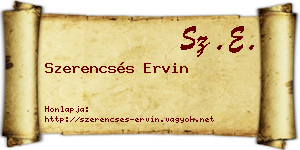 Szerencsés Ervin névjegykártya